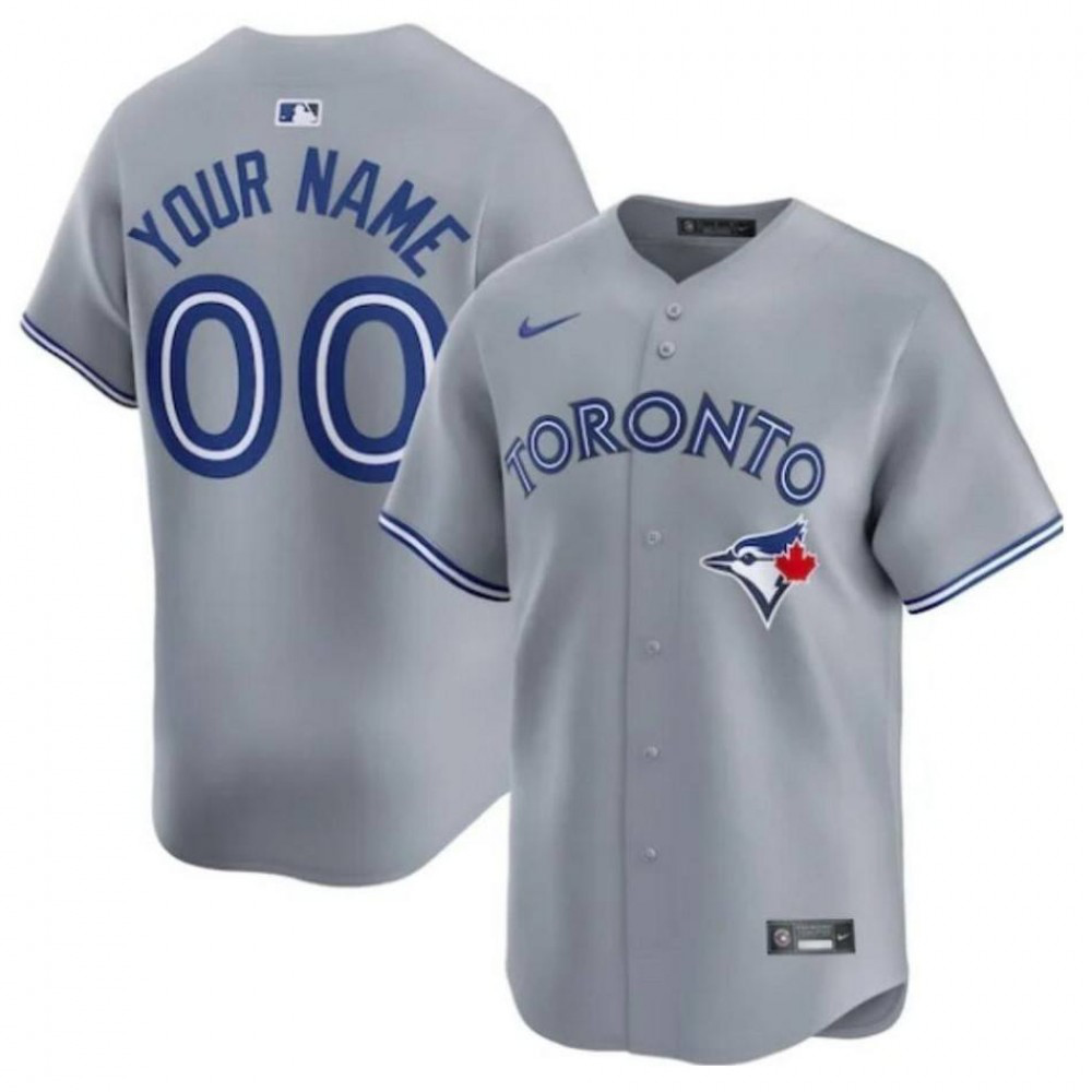 Toronto Blue Jays Road Limited Custom Jersey - Gray-Pro Kit Vault | Brand New 26/27 Sports Jerseys